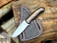 Load image into Gallery viewer, Handmade D2 Steel EDC Knife With Pan Cake Leather Sheath , Arham Cutlery
