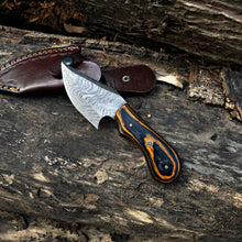 Load image into Gallery viewer, Custom Handmade Damascus Steel Skinner Knife  Arham Cutlery
