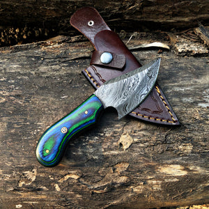 Hand Forged Skinner Knife With Leather Sheath Arham Cutlery 