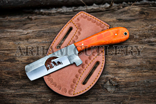 Custom Handmade Cowboy Knife With Sheath