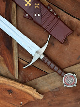 Load image into Gallery viewer, Knight’s Crusader Sword | Red Templar Pommel | Medieval Holy Warrior Replica
