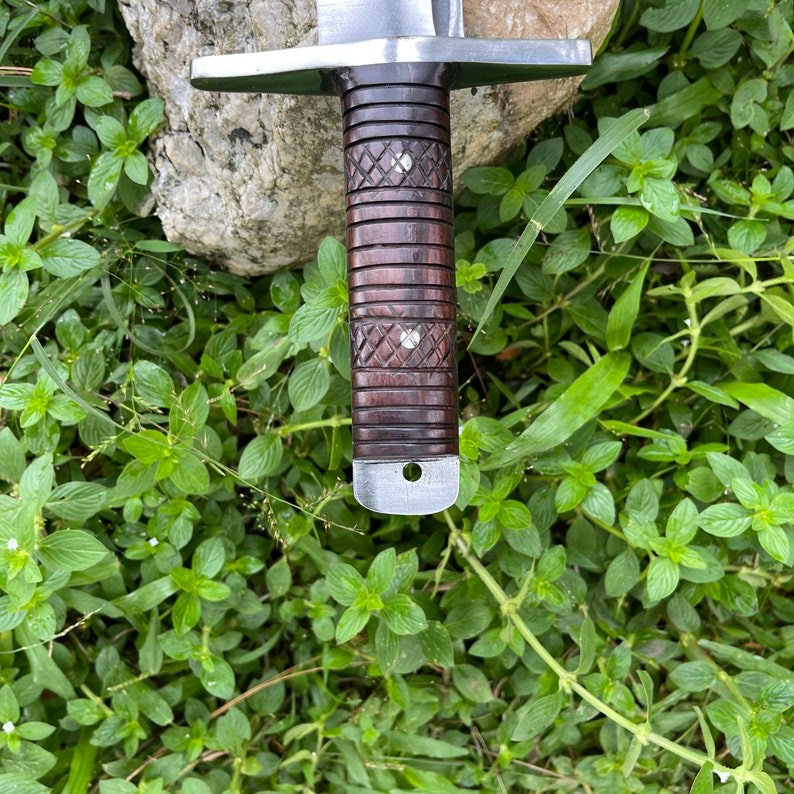 Functional & Sharpened Saktisali Bowie Knife-Handmade Tactical Survival Knife-5160 Carbon Steel blade and Rosewood Handle-Viking Gift | Arham Cutlery