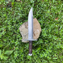 Lade das Bild in den Galerie-Viewer, Functional &amp; Sharpened Saktisali Bowie Knife-Handmade Tactical Survival Knife-5160 Carbon Steel blade and Rosewood Handle-Viking Gift | Arham Cutlery
