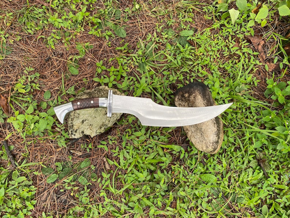 Hand Forged Ancient Curved Tactical Knife-Functional & Sharpened Survival Hunting Knife-14 Inch 5160 Carbon Steel Blade Viking Gift for Dad | Arham Cutlery