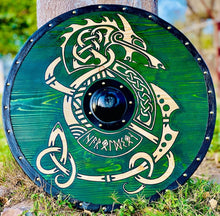 Lade das Bild in den Galerie-Viewer, Medieval / Viking Shield, Uhtred Last Kingdom Authentic Shield, Viking Wall Art, Viking Round Shield ,Cosplay Shield , Birthday &amp; Anniversary Gift | Arham Cutlery
