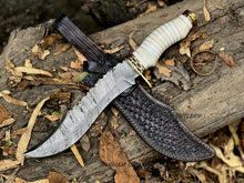 Load image into Gallery viewer, Handmade Hunter Knife Hand Forged Custom Bowie Knife With Leather Sheath 
