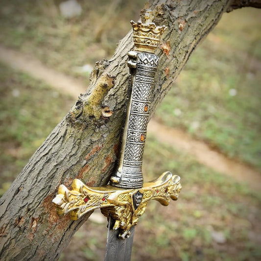 King Arthur Damascus Steel Sword - Arham Cutlery