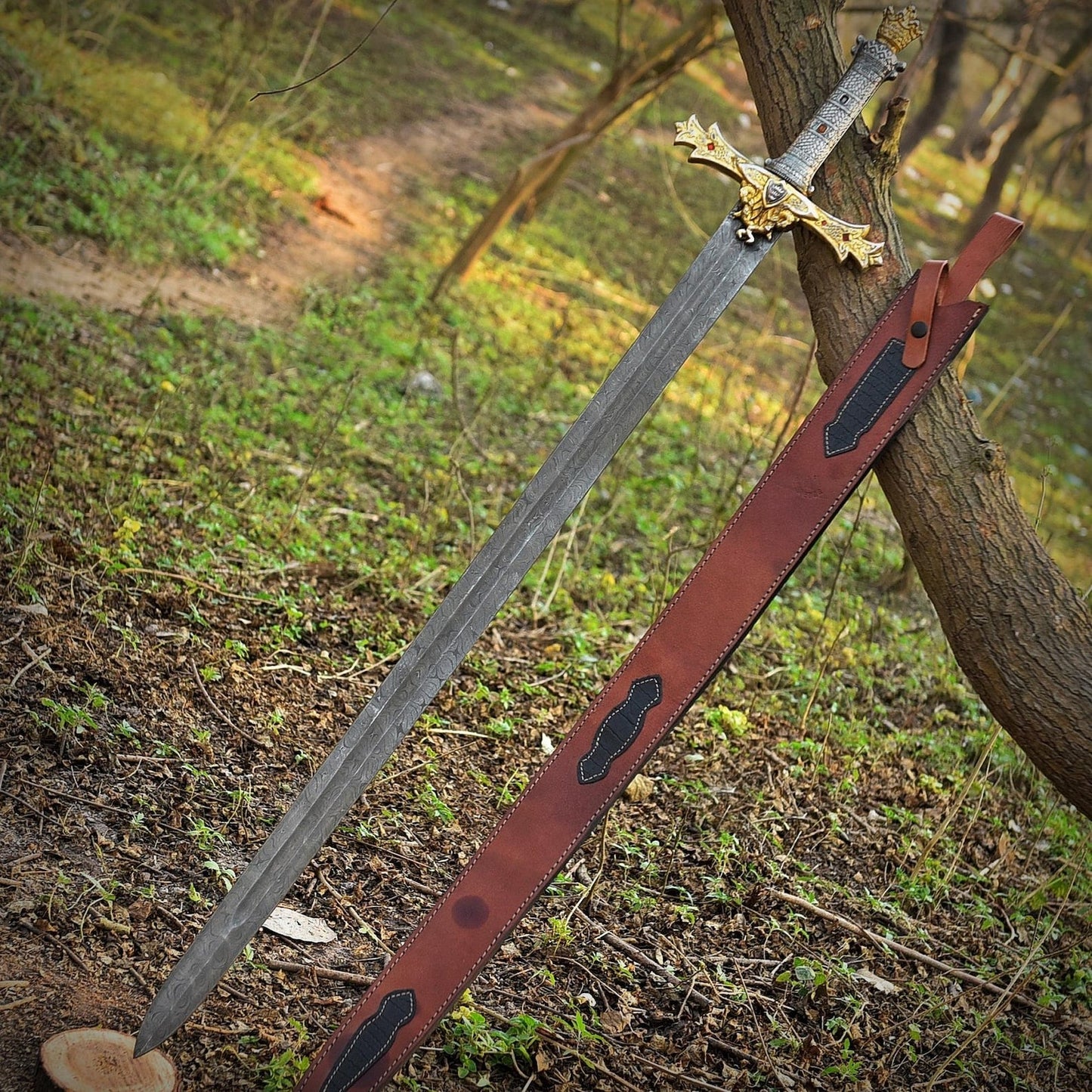 King Arthur Damascus Steel Sword