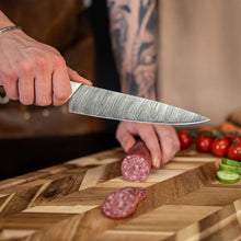 Load image into Gallery viewer, Handmade Damascus Epoxy Kitchen Knives
