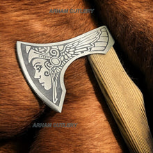 Lade das Bild in den Galerie-Viewer, Valkyrie Axe Hand forged Viking Axe

