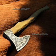 Lade das Bild in den Galerie-Viewer, Valkyrie Axe Hand forged Viking Axe
