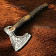 Load image into Gallery viewer, Custom Made Dragon Axe , Viking Axe
