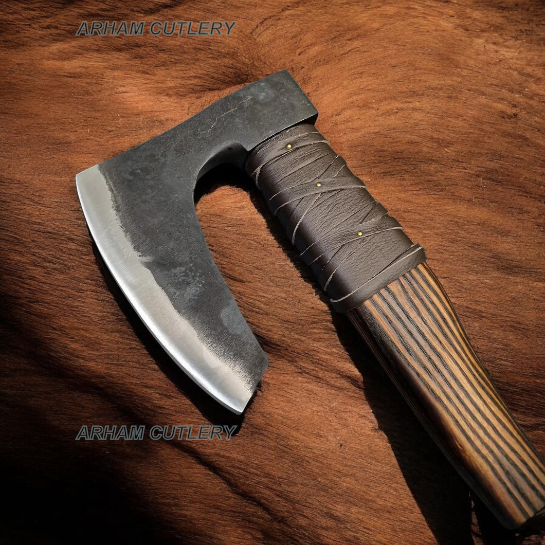 The Freyja Hand Made Viking Axe With Leather Wrap