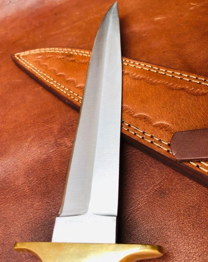Hand-Forged D2 Steel Fixed Blade Hunting Knife – Full Tang Camping Knife with Buffalo Horn Handle | Arham Cutlery