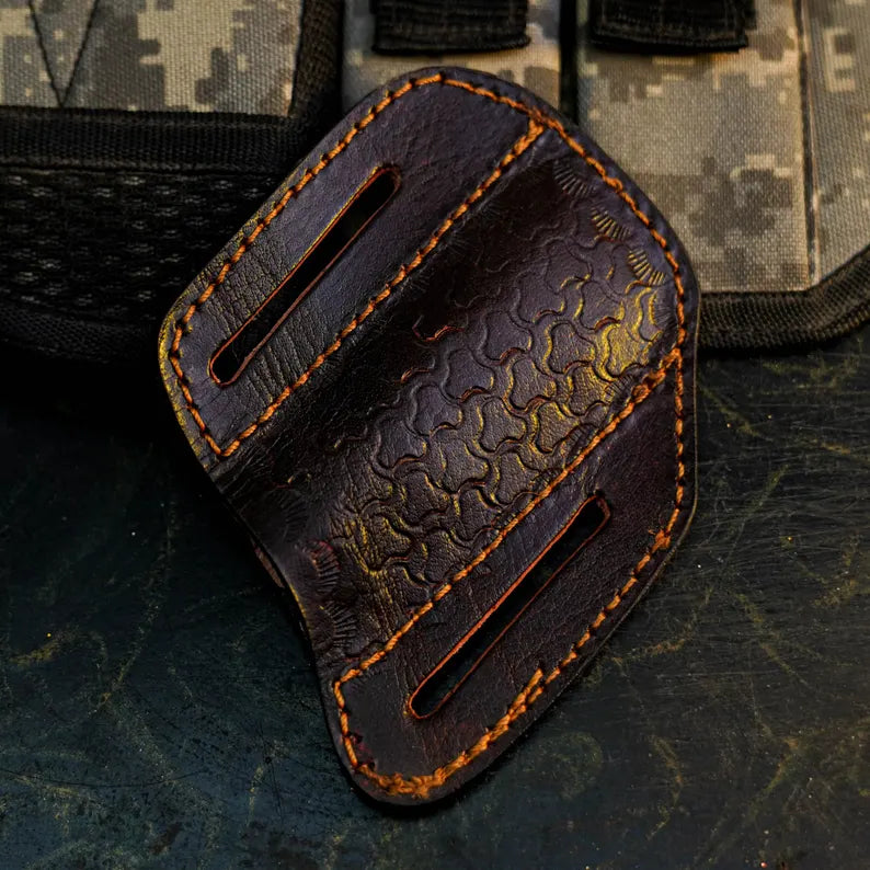 Handmade Damascus San Mai Knife with Wenge Wood Handle Arham Cutlery