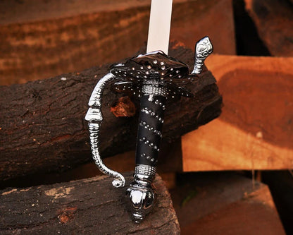 Custom Handmade Stainless Steel Rapier Sword with Leather-Wrapped Handle & Scabbard – 38" Medieval Collectible Sword Arham Cutlery