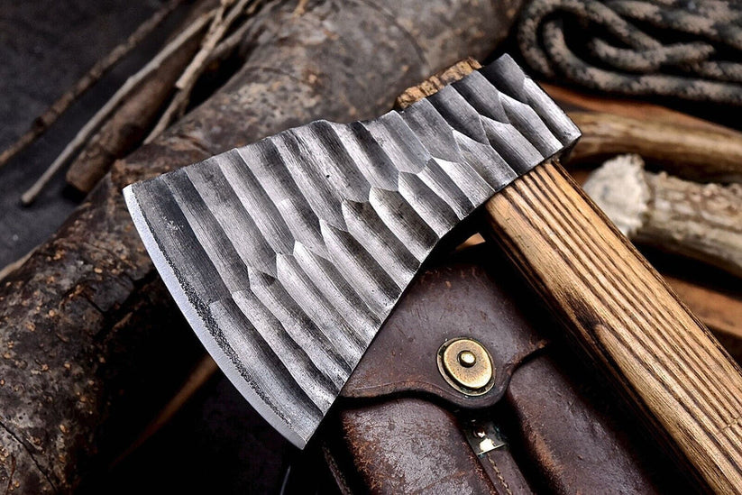 Custom Hand-Forged Viking Bearded Axe – 1095 Steel Long Axe with Ash Handle Arham Cutlery