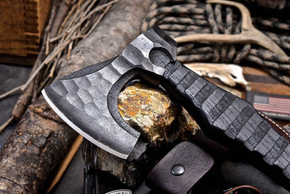 Custom Hand-Forged Viking Axe with 1095 Steel Head & Ash Wood Grip – 19.25” Arham Cutlery