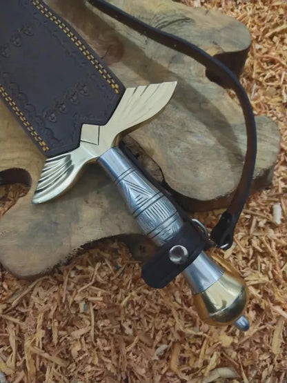 Handmade Carbon Steel Fantasy King Sword – Full-Length Display & Collector Sword with Leather Scabbard | Arham Cutlery