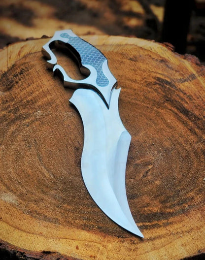 Arham Cutlery Custom Handmade Carbon Steel Hunting Knife – 15” Curved Blade with Honeycomb Resin Handle & Sheath