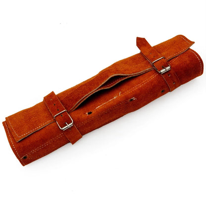 Hand-Forged D2 Steel 5-Piece Chef Knife Set – Hammered Finish, Resin Handles & Leather Roll | Arham Cutlery