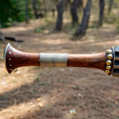 Arham Cutlery Custom Handmade D2 Steel Bowie Hunting Sword with Leather Sheath