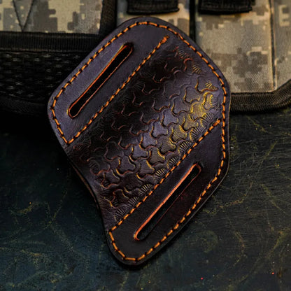 Artisan Damascus Pocket Folder with Colorful Resin Handle Arham Cutlery