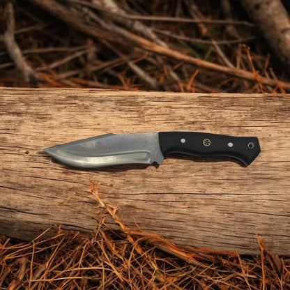 Handmade Tactical Bowie Knife – 4116 Stainless Steel Full Tang Blade with Walnut Handle & Leather Sheath | Arham Cutlery