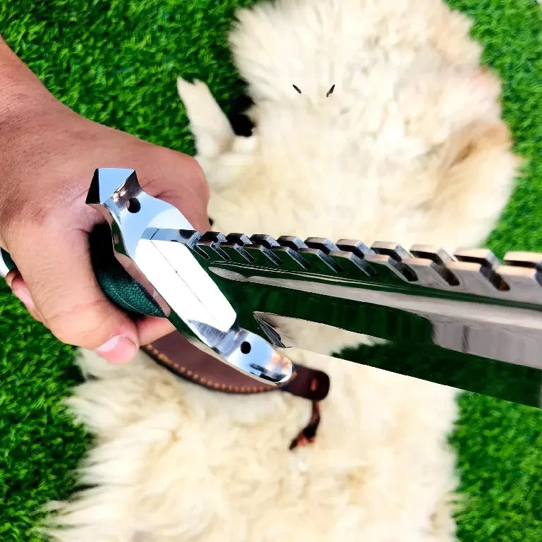 Handmade Tactical Bowie Survival Knife – Full Tang Spring Steel Blade with Leather Sheath | Arham Cutlery