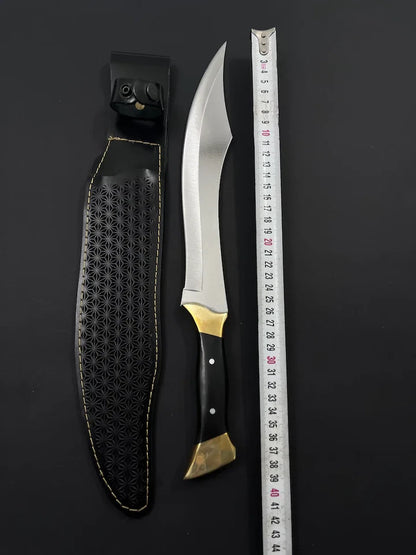 Arham Cutlery Handmade Tactical Hunting Machete – 15” Stainless Steel Survival Knife with Micarta Handle & Sheath