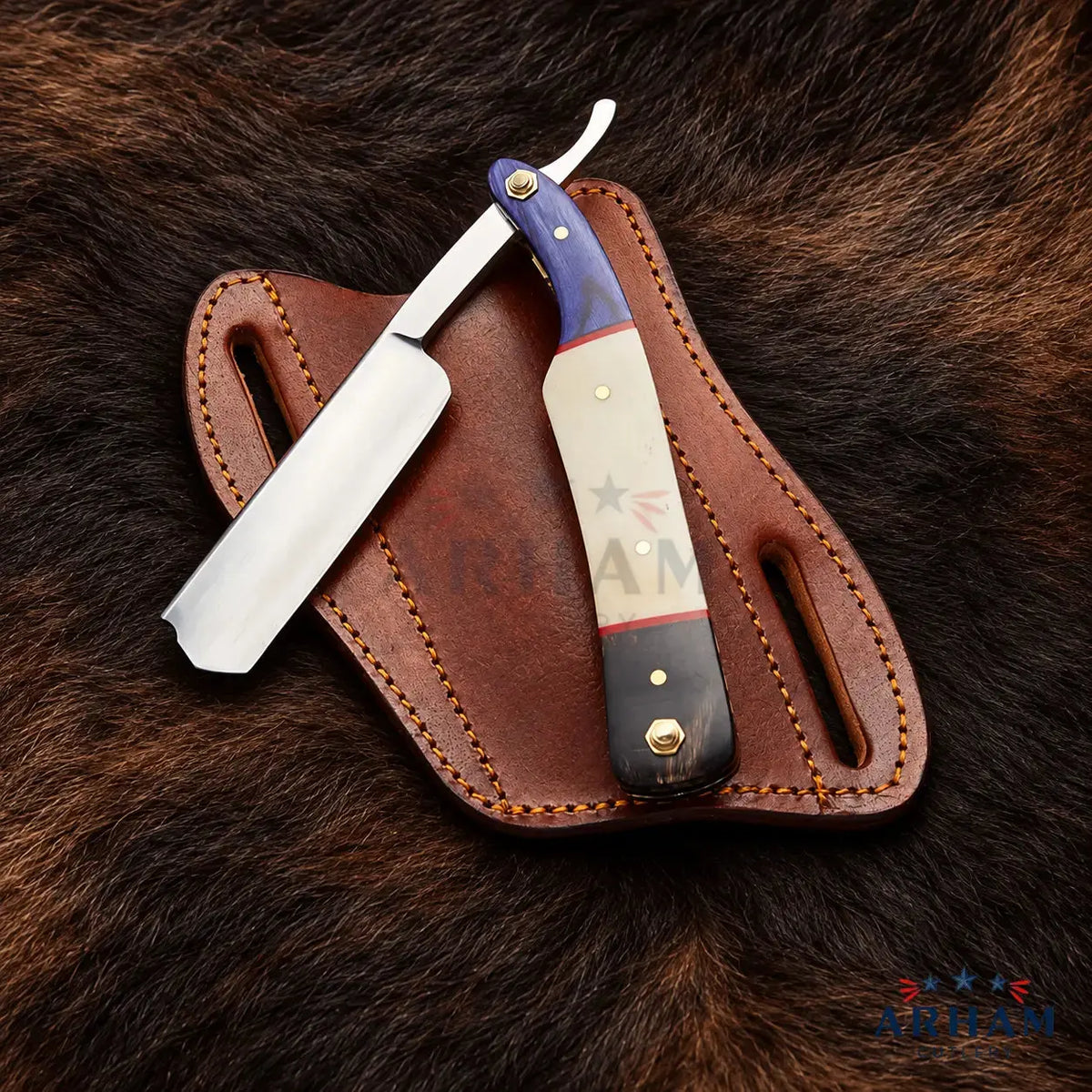 Barberforge Elite™ J2 Steel Straight Razor – Handmade Barber Grade Arham Cutlery