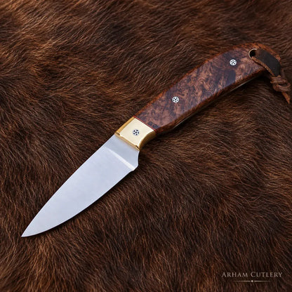 Amboyna Bandit Buckaroo Knife – AEB-L Stainless Steel Arham Cutlery