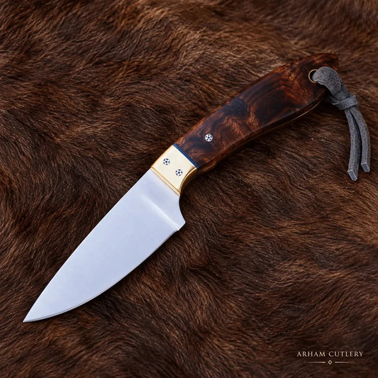 Ironwood Buckaroo Knife – AEB-L Stainless Steel & Ironwood Handle Arham Cutlery
