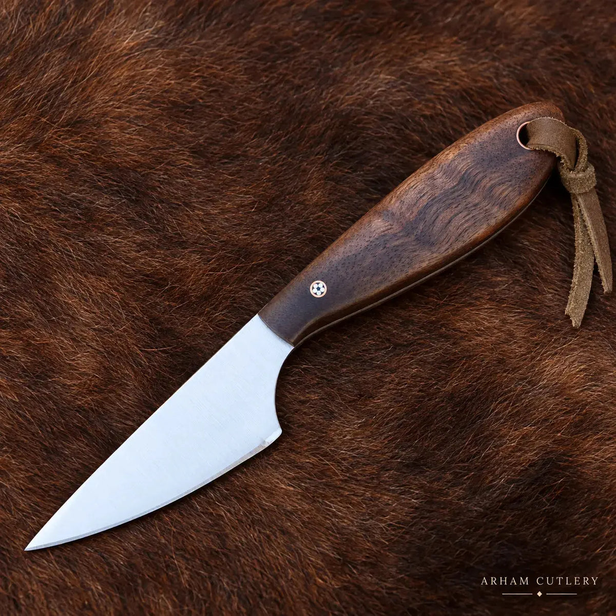 Walnut Mini Buckaroo Knife – AEB-L Stainless Steel Arham Cutlery
