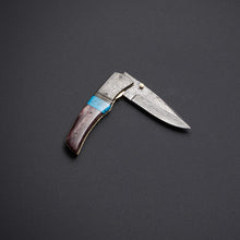 Lade das Bild in den Galerie-Viewer, Handmade Damascus Steel Folding Pocket Knife
