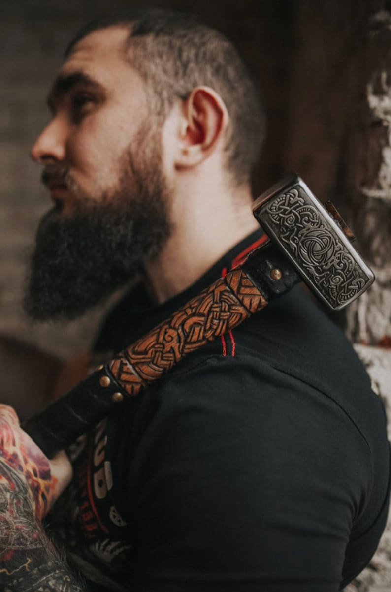 Custom Handmade Viking War Hammer – 5kg Forged Steel Hammer with Oak Wood Handle Arham Cutlery
