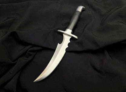 Custom Handmade Carbon Steel Red Hood Style Knife with Micarta Handle & Leather Sheath | Arham Cutlery