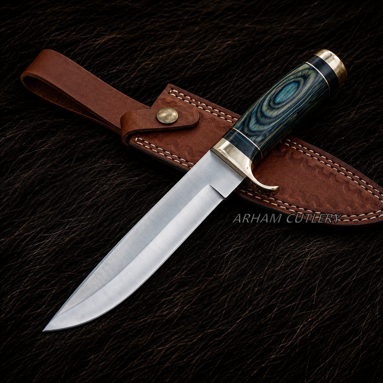 Frontier Ironwood Bowie – D2 Steel & Pakkawood Arham Cutlery