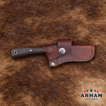 Roseguard Rancher Damascus Castration Knife – Rosewood Handle Arham Cutlery