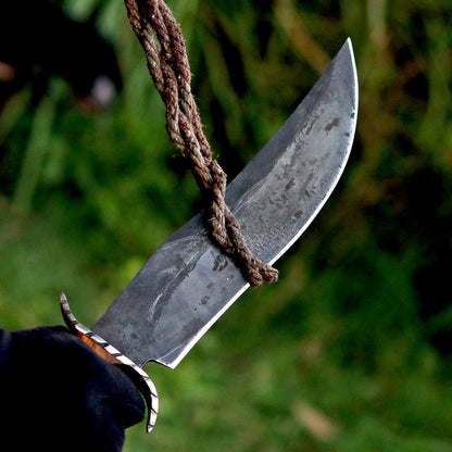 Handmade D2 Steel Bowie Hunting Knife – Pakka Wood Handle with Leather Sheath | Arham Cutlery