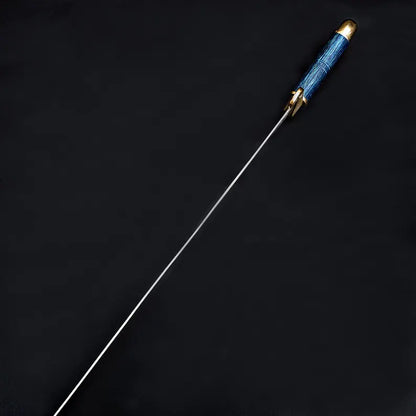 Handmade Fantasy Warrior Sword – Curved J2 Steel Blade with Brass Guard & Leather Sheath