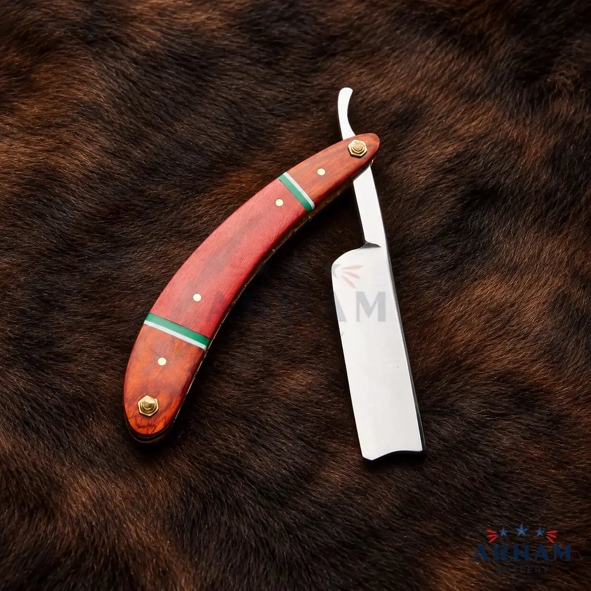 Steelcrest Heritage™ Handmade J2 Steel Straight Razor Arham Cutlery