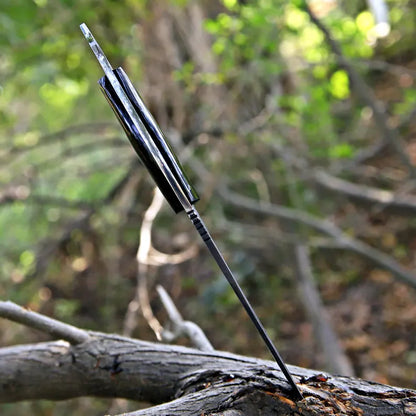 Handmade J2 Steel Cleaver-Style Survival Knife with Ring Pommel & Leather Sheath | Full Tang – Arham Cutlery