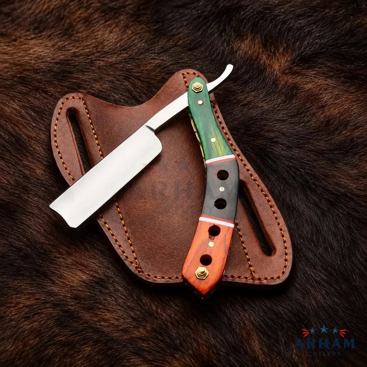 Heritage Edgecrest™ J2 Steel Straight Razor – Traditional Handmade Arham Cutlery