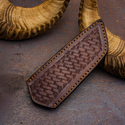Handmade Hunting Knife with Wenge Wood Handle – High Carbon Steel Blade, Full Tang Outdoor Knife with Leather Sheath - Arham Cutlery
