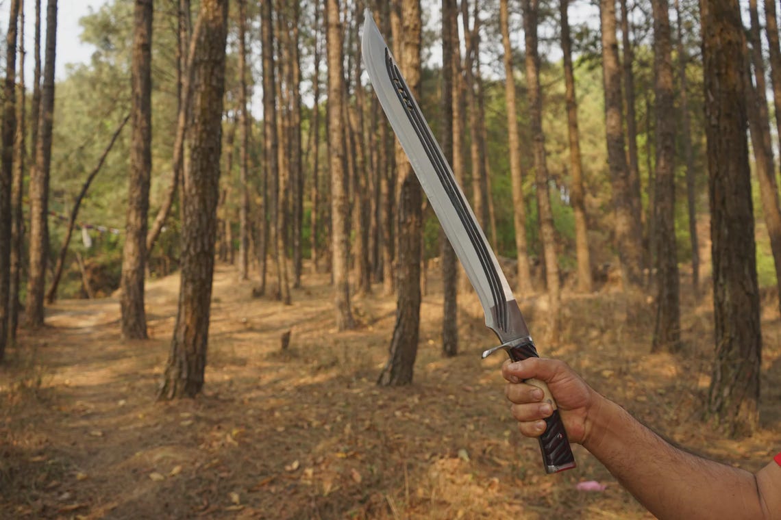 22 Inch Handmade Seax Knife | Hand Forged Gurkha Knife