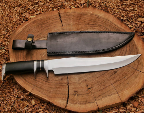 Custom Bowie Knife | Handmade High Carbon Steel knife with sheath | Gift for him | Hunting gifts - Arham Cutlery