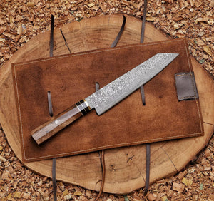 Damascus chef knife| Hand forged kitchen knife | Chef gift | anniversary gift | valentines day gifts - Arham Cutlery