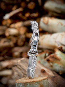 Custom Handmade D2 Steel Folding Knife, Pocket Knife, With Handle And Blade Engraved Included Sheath - Arham Cutlery