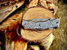 Lade das Bild in den Galerie-Viewer, Custom Handmade D2 Steel Folding Knife, Pocket Knife, With Handle And Blade Engraved Included Sheath - Arham Cutlery
